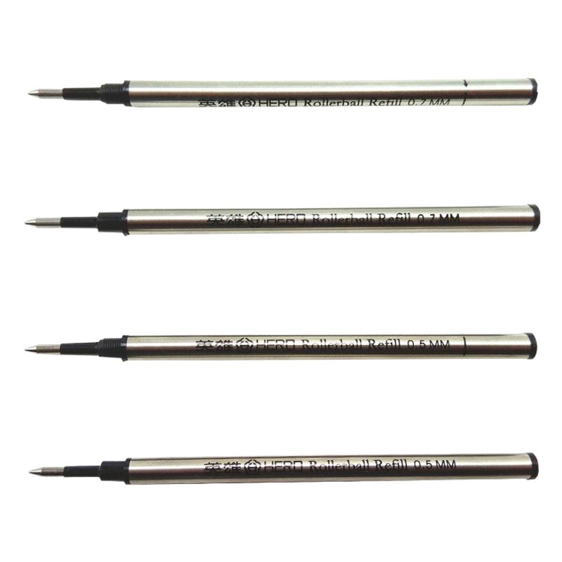 Authentic hero hero Black in-line thread signature refill 0.5/0.7mm metal refill writing smooth