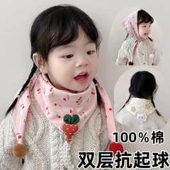 子供用暖かいスカーフ、ベビー三角スカーフ、2025年秋冬新作ネックウォーマー、女の子用防風、男の子用ネックウォーマー