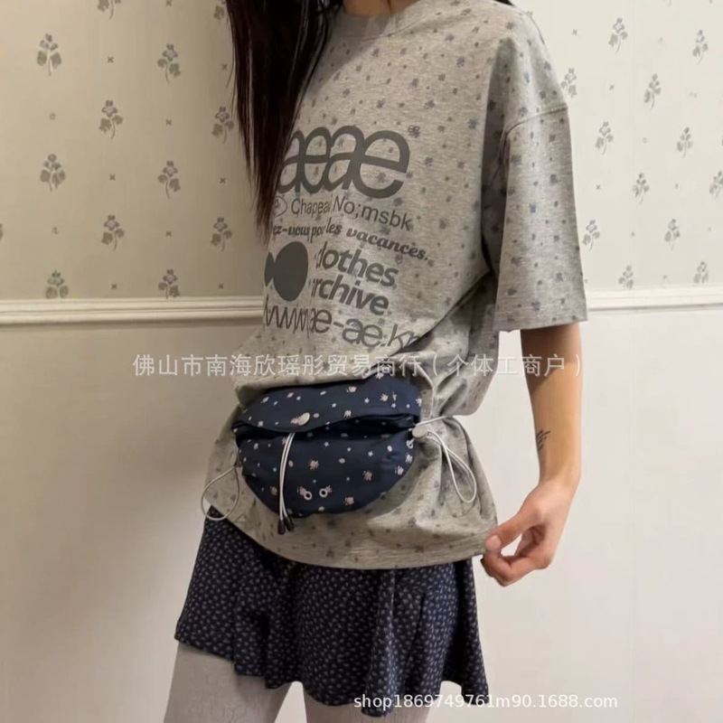 Korean Niche Design Ae** Sweet Style Letter Print Fresh Floral Loose Ins Blogger Style Short-Sleeve T-Shirt for Women Korean Niche Design Ae** Sweet Style Letter Print Fresh Floral Loose Ins Blogger Style Short-Sleeve T-Shirt for Women