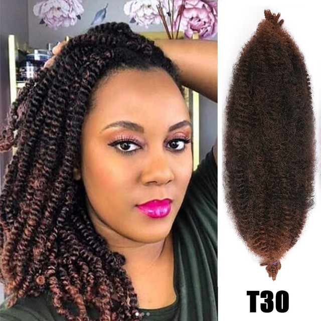 24 Zoll Caterpillar Kinky Marley Flechthaar Frühling AfroTwist Haar_voghion.com