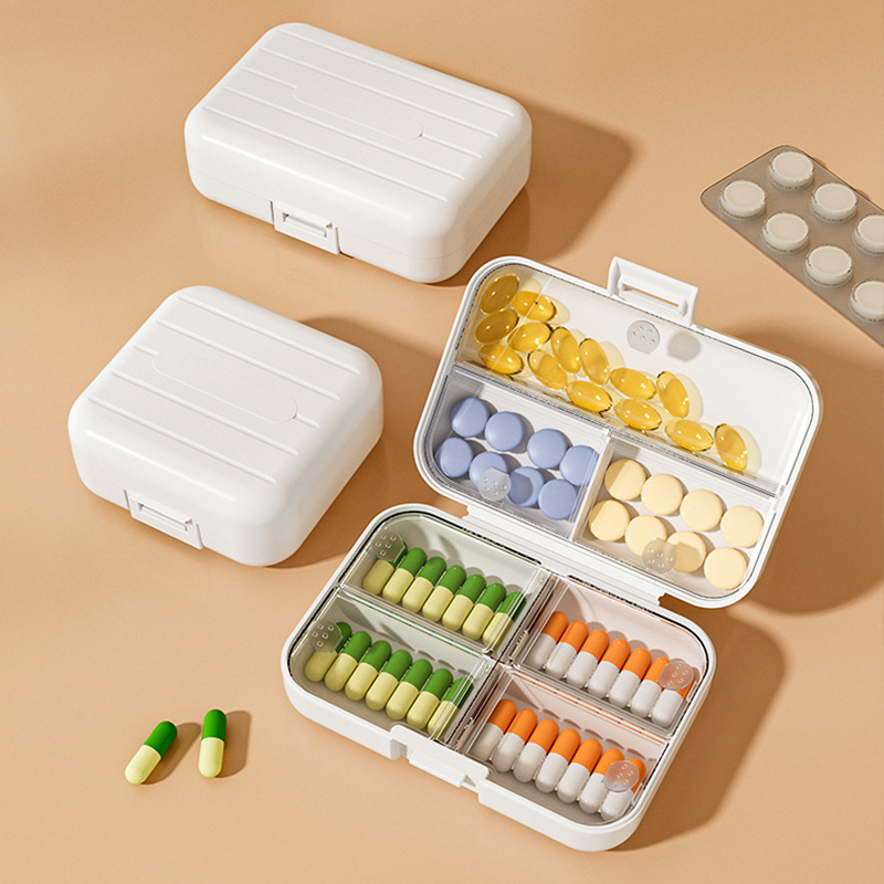 Caja de medicamentos portátiles de viaje, caja de píldoras portátiles de siete días a la semana, caja de medicamentos sellada, caja de medicamentos image 5