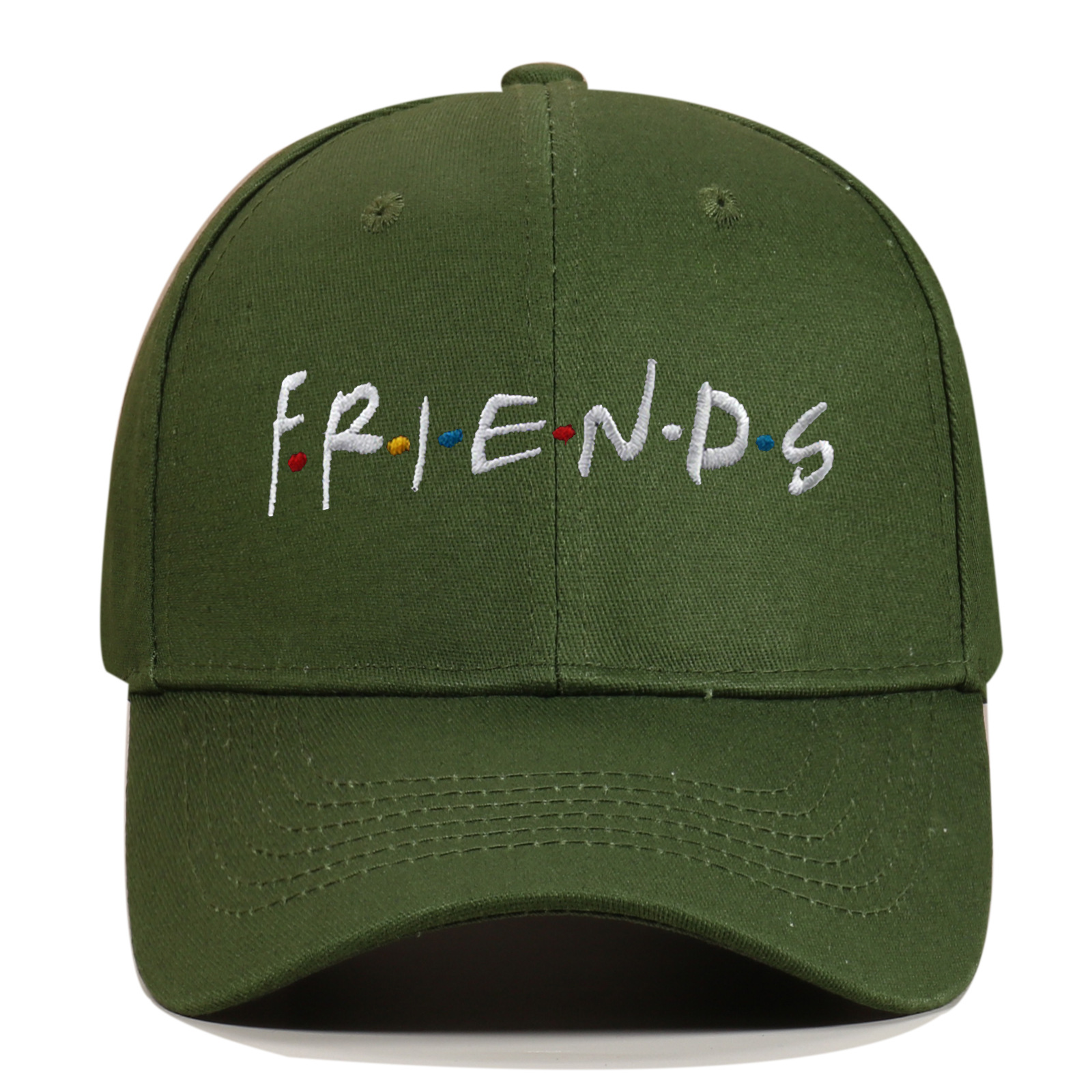 Udenlandsk brev VENNER Broderet baseballhat i bomuld Tilpasning_voghion.com