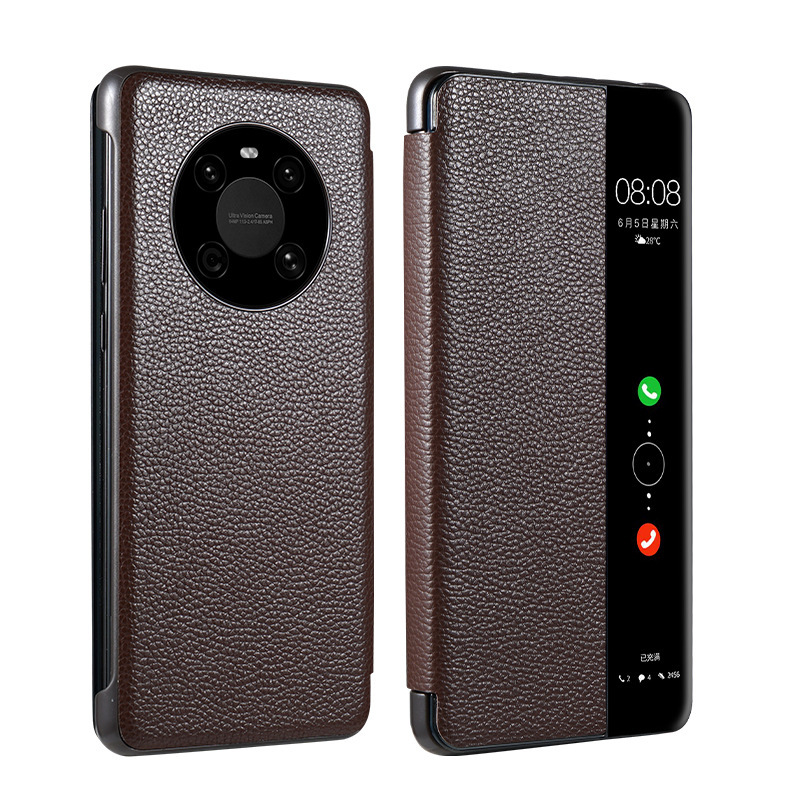 ファーウェイカバー適用ケースカバー付きmate60proスマートレザーカバーp60全包転倒防止栄光保護カバー|undefined