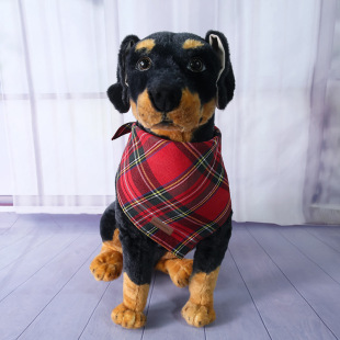 Cross-Border Cute Style Pet Saliva Towel, Cat Plaid Bib, Christmas Accessories, Small Size Dogs Dog Triangle Towel