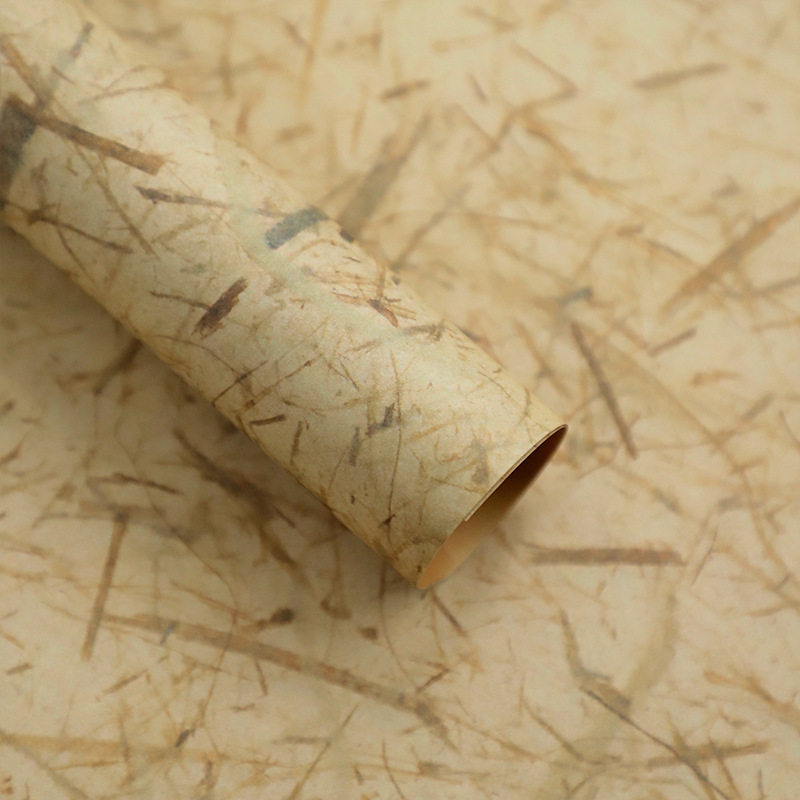 Papel de venas de hojas desmenuzadas de pensamiento de siete colores, papel de embalaje floral, papel de embalaje de ramo de arte grueso, flores de alta calidad