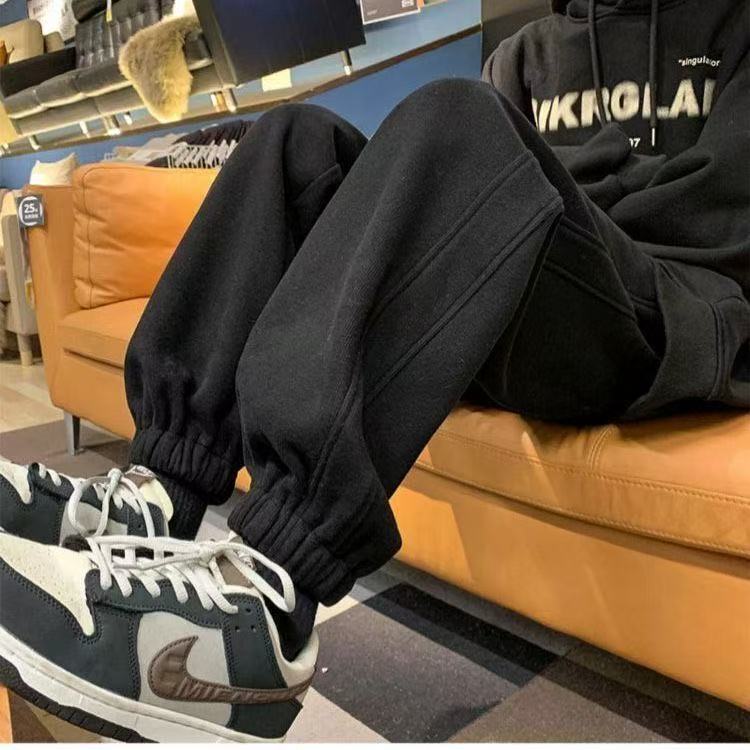 Hong Kong Style Leggings Sweatpants Trendy Men's Spring and Summer American High Street Casual Pants Teenagers Loose Large Size Sports Pants