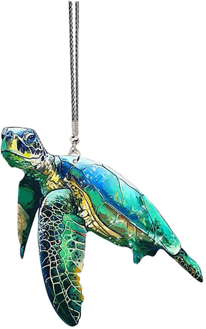 Transfronteriza última creativa gran cantidad de dibujos animados promoción tortuga espejo retrovisor del coche mochila colgante artesanía decoraciones