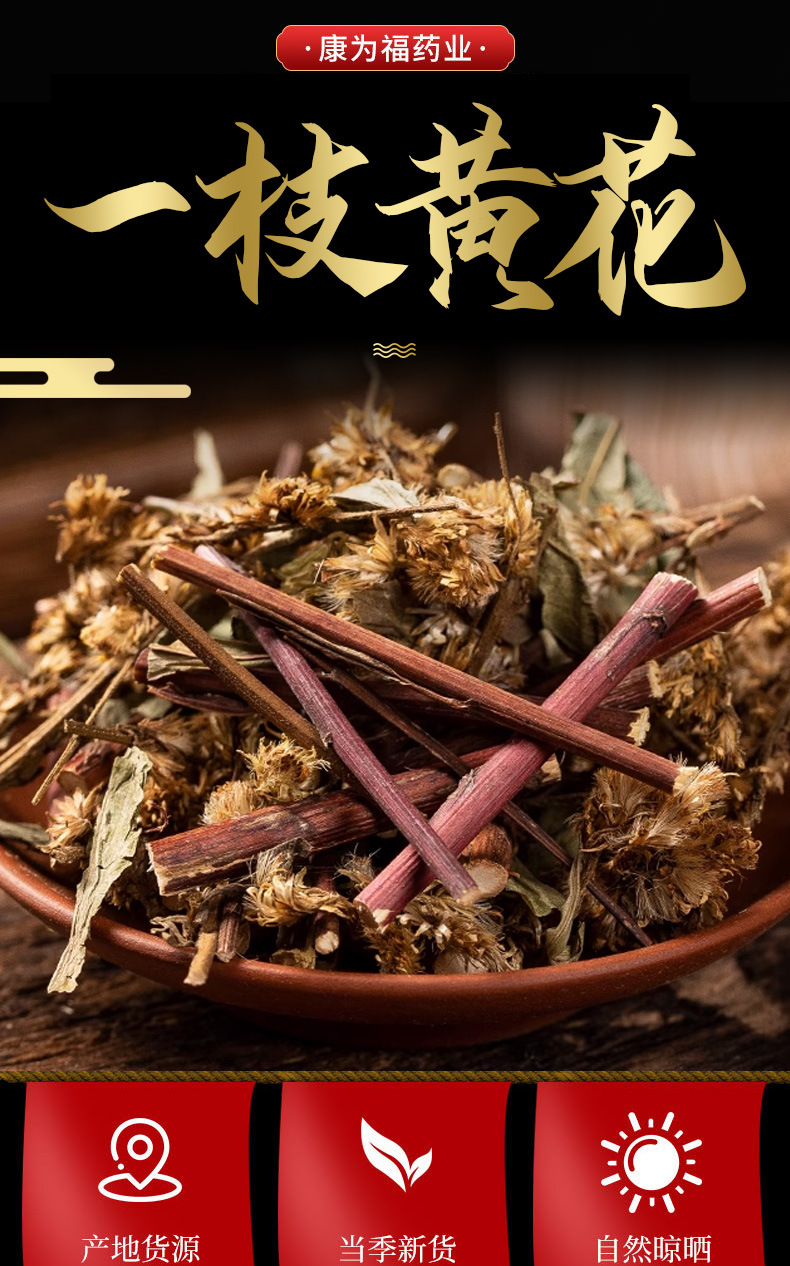 Yi Zhi Huang Hua Powder (Solidago decurrens) — Dried Food Herb Botanical Powder, 500g overview