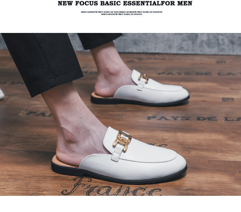 Kreuz Grenze Sommer Atmungsaktive Männer S Plus Größe Baotou Hausschuhe Mode Weiß Heelless Halb Drag Koreanischen Stil Persönlichkeit_voghion.com