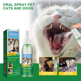Yegbong Pet Tooth Cleaning Spray Dog and Cat Cleaning Tooth Stains and Removing Oral Odor Cleaning Spray