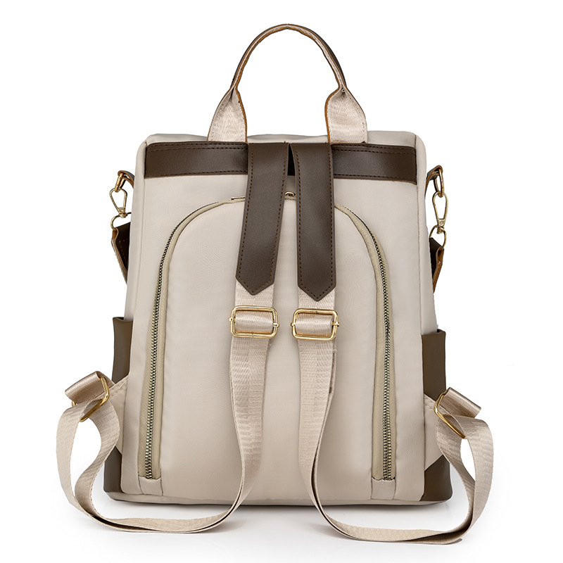 Bolsos para mujer nueva mochila antirrobo casual para mujer simple y versátil color de contraste mochila de viaje de viaje al por mayor