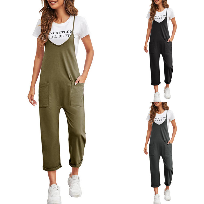 spring solid trousers