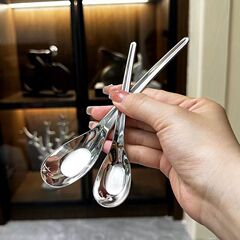 子供の赤ちゃんの食事と食事ステンレス鋼スプーン家庭用スプーン幼児小さなスプーン補助食品インゴットスプーン