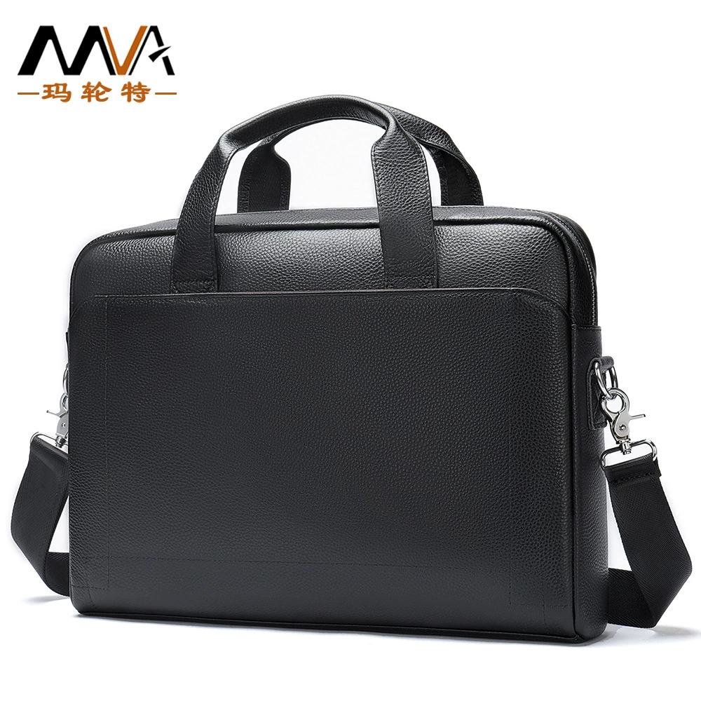 Leather bag, laptop, genuine leather, cowhide