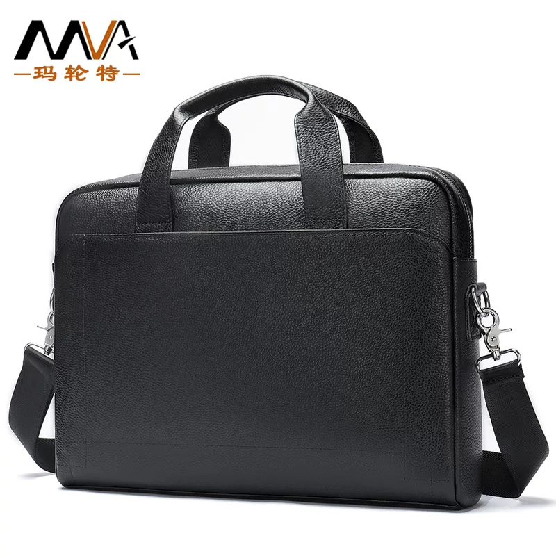 Leather bag, laptop, genuine leather, cowhide