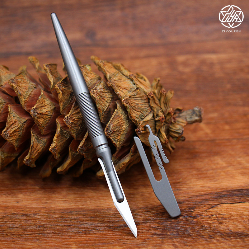 钛合金美工刀11号手术刀片裁纸刀开箱便携美工刀裁剪小刀其他