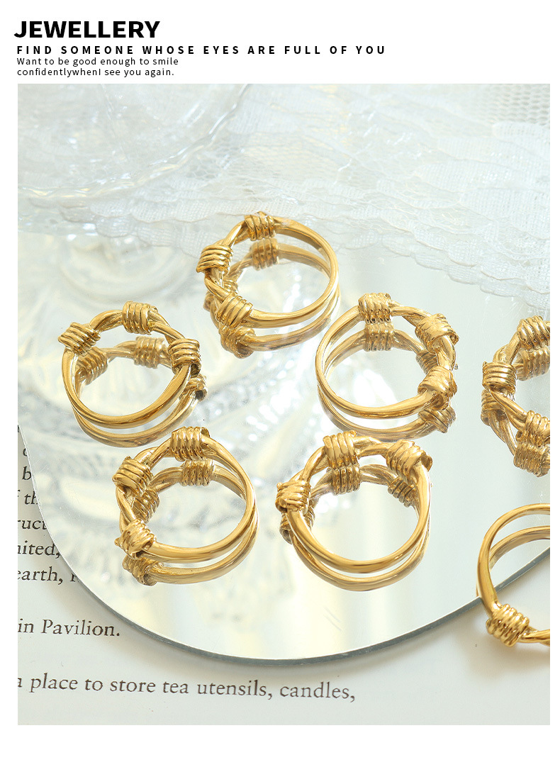 French Style Solid Color Titanium Steel Rings Stainless Steel Rings