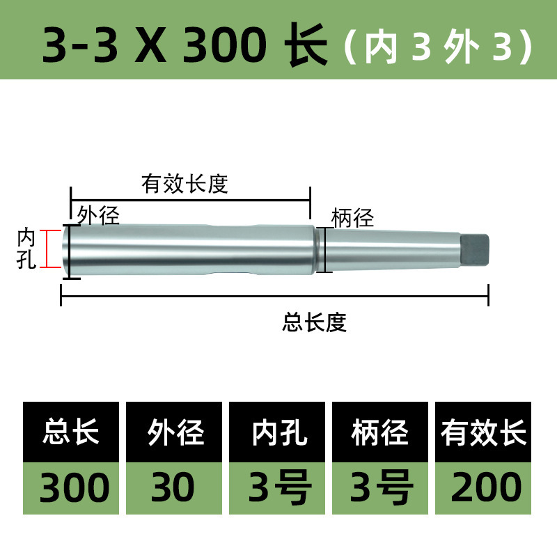 变径套套加长莫氏钻锥机床锥度车床尾座柄钻头套锥柄导2号345中间|undefined