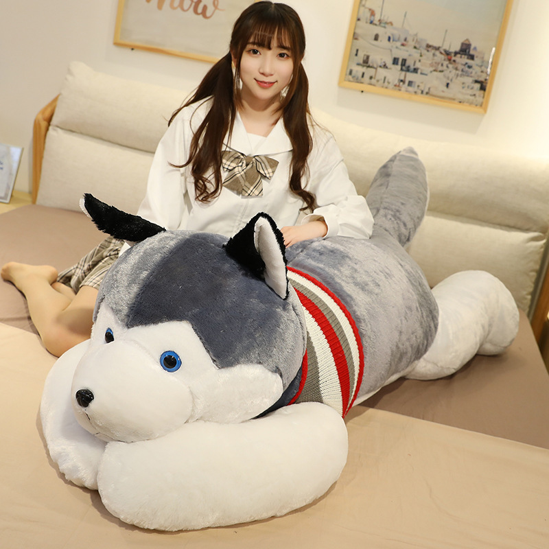 Extra Large Husky Plush Toy Dog Doll Cute Husky Stuffed Toy Birthday Gift Rag Doll Wholesale