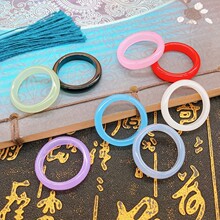 树脂仿玉戒指跑环圆环手捻吊坠挂件流苏饰品diy材料首饰时尚