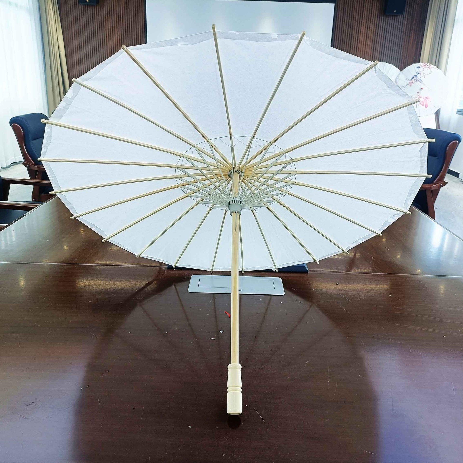 Pure white paper umbrella classical sunshade photography ceiling decoration dance catwalk ancient style craft umbrella