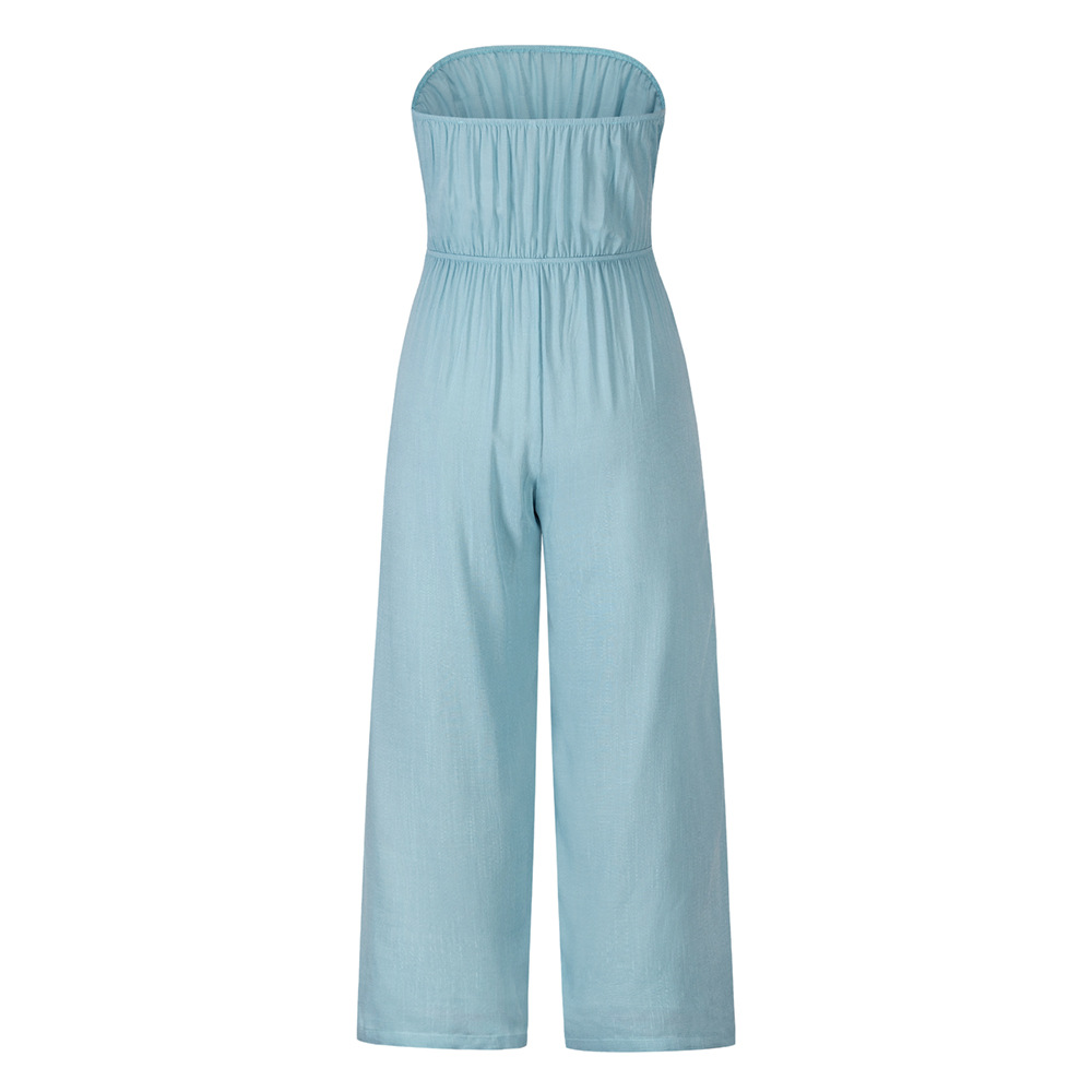 Women's Daily Tea Party Casual Basic Solid Color Ankle-Length Jumpsuits display picture 6