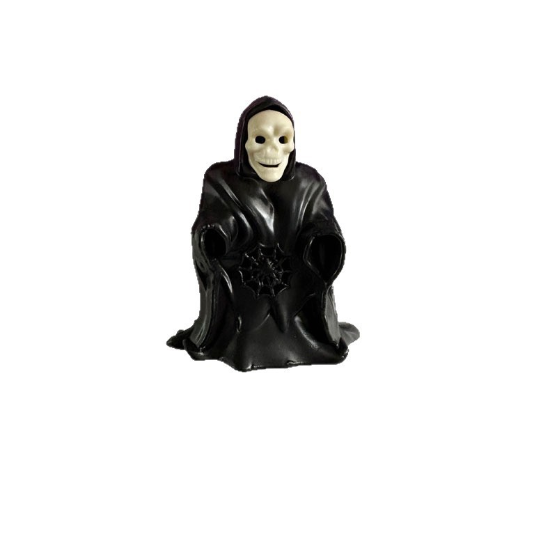 Halloween de la muerte ropa negra lámpara esqueleto atmósfera decoración prop LED fantasma día decoración esqueleto pie ojo lámpara de noche