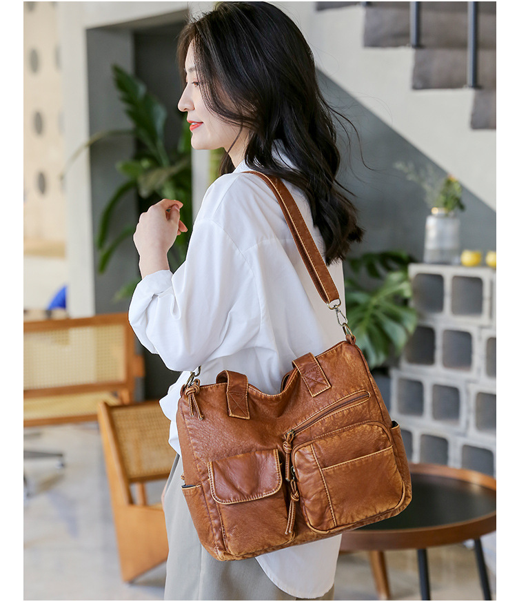 Crossbody Bag Bags Type Casual, Daily, Street Occasion Women's Pu Leather Solid Color Vintage Style Square Zipper Crossbody Bag