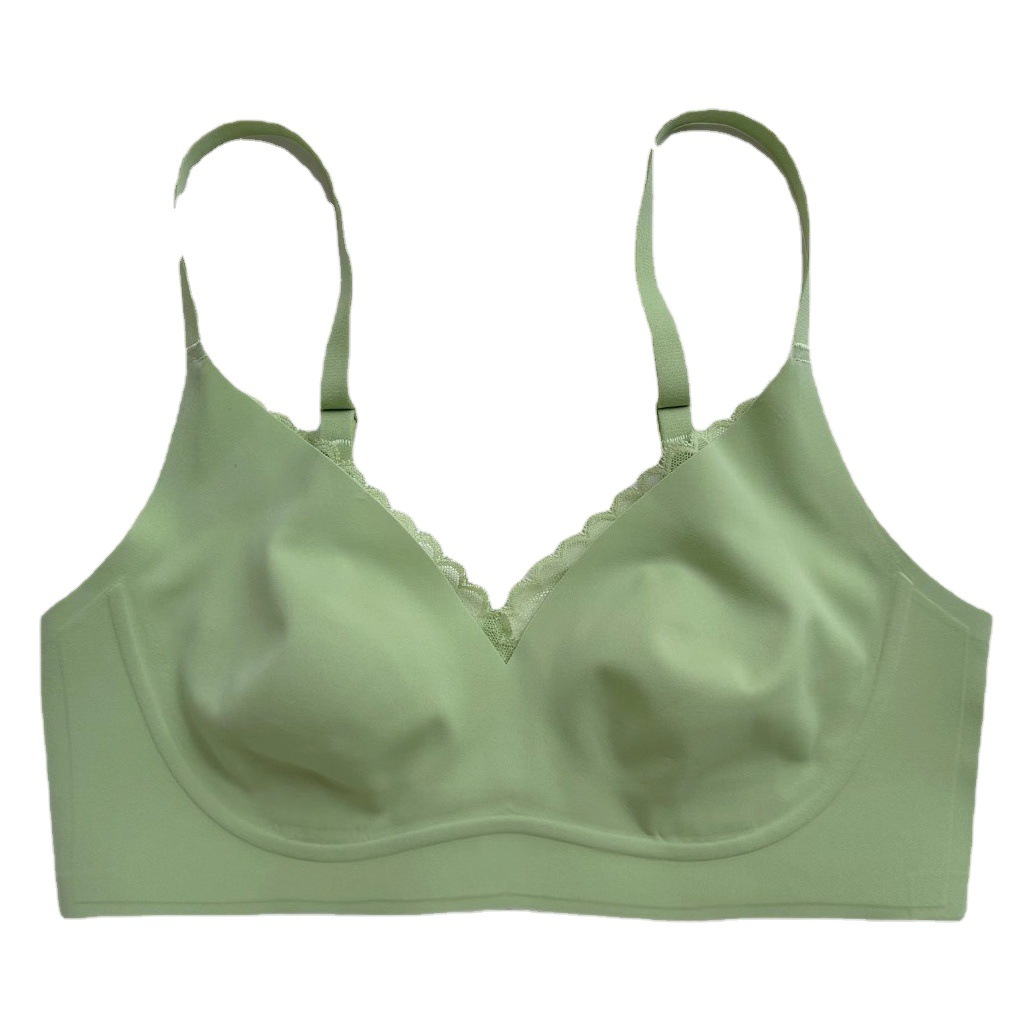 928 Orejas de conejo ropa interior de mujer micro inalámbrico push-up Delgado pecho grande pequeño sujetador de sueño colección de senos anti-flacidez