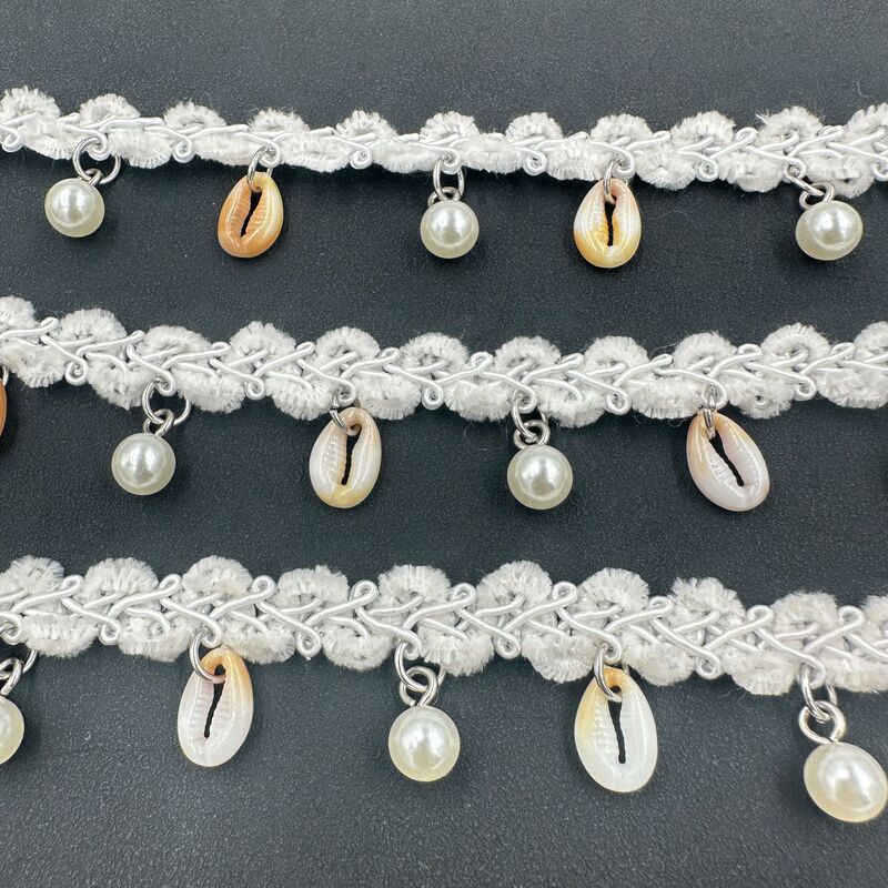 New Heavy-Duty Sewn Shell Beads Ethnic Style Lace DIY Clothing Swimsuit Accessories Curtain Decoration Wholesale New Heavy-Duty Sewn Shell Beads Ethnic Style Lace DIY Clothing Swimsuit Accessories Curtain Decoration Wholesale