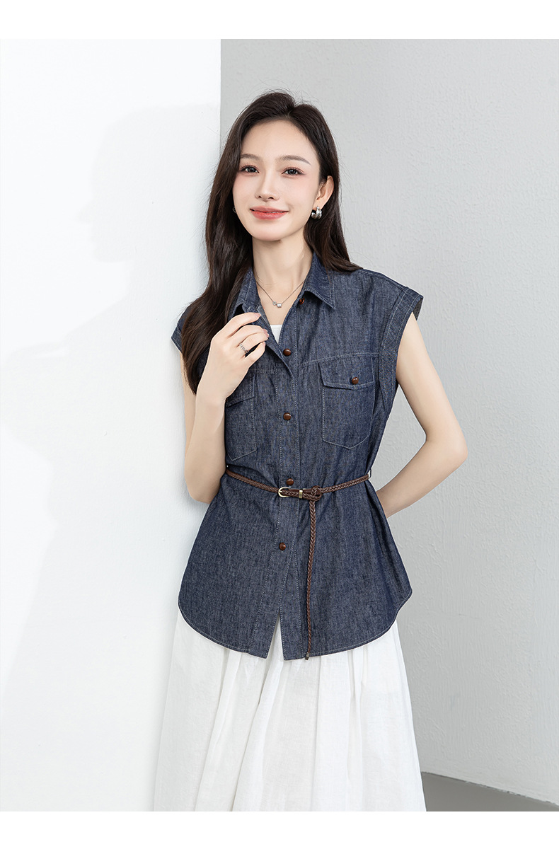 Áo hai dây nữ satin cổ V phối ren — Xanh da trờicolor chi tiết 24