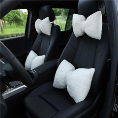 汽車頭枕護頸枕 羊羔絨柔軟舒適車載靠枕頸枕 DIY汽車內飾用品女