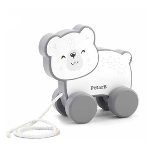 Polarb Baby Pull String Animal Polar Bear Toy Infant Enlightenment Animal Car Kidsren's Hand Pull String