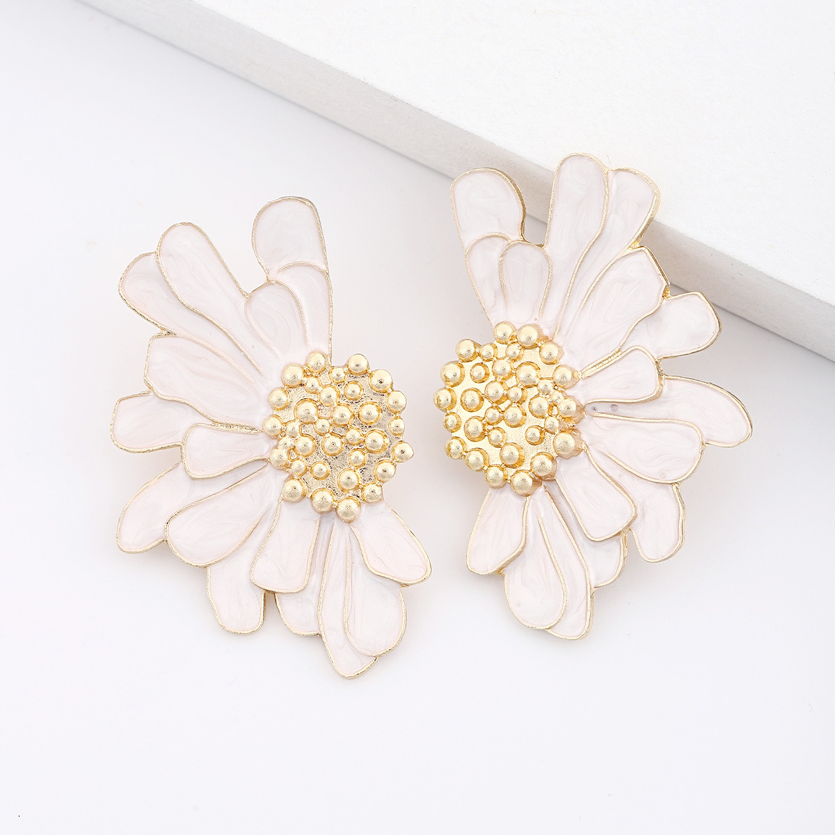 1 Pair Fashion Flower Alloy Enamel Womenu0027S Ear Studs