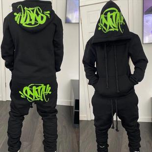 Sy-world Fashion Street Casual Sportswear Top Trousers Set Winter Cotton Hip Hop Men's and Women's Hooded Sweatshirt