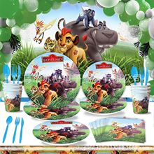 狮子王 辛巴主题 派对用品一次性拉旗纸盘纸杯巾气球桌布气氛装饰