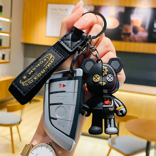 Hangli Creative Semi-Anatomical Mechanical Bear Car Keychain Male Personality Couple Bag Pendant Small Gift Wholesale