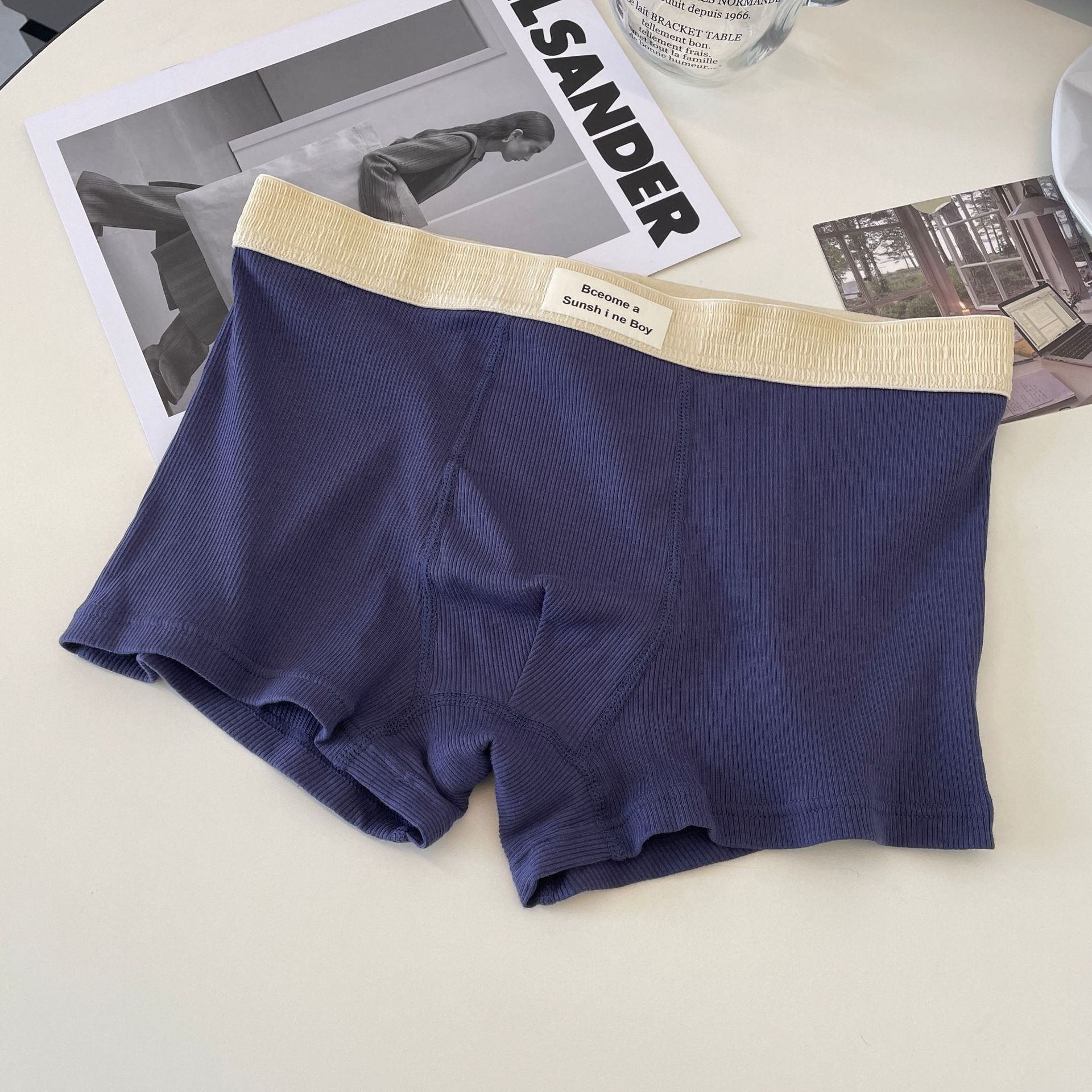 5A orificio antibacteriano y transpirable entrepierna 60 ropa interior de hombre de algodón roscado simple y cómoda calzoncillos bóxer de gran tamaño para niños