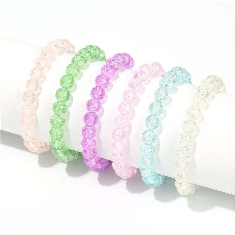 machining customized crystal Glass children Foreign trade Hand string Bracelets Bracelet factory Direct selling