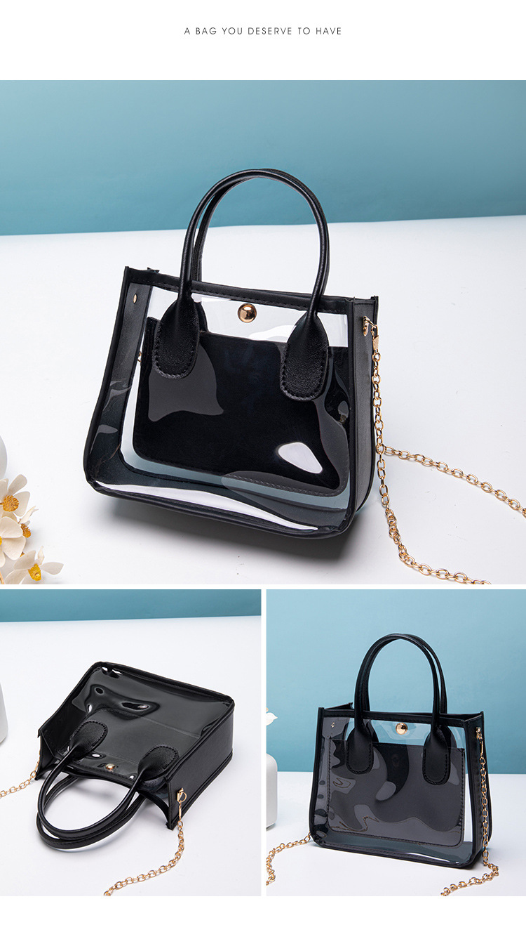 Mujeres Medio PVC Color Sólido Ropa De Calle Cuadrado Hebilla Magnética Bolso Bandolera display picture 10