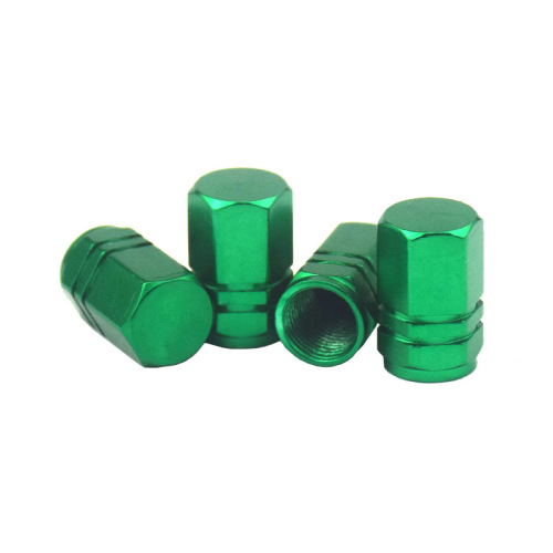 Colorful car tire aluminum alloy hexagonal valve cap car modified aluminum alloy color dust cap
