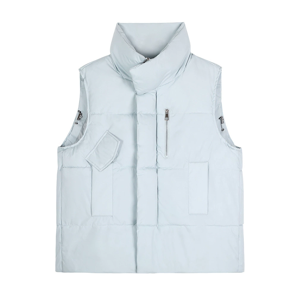Down jacket, vest, loose straight fit, plus size