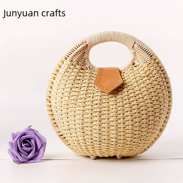 New Straw Woven Bag, Rattan Beach Women's Bag, Handbag Supply Wholesale Factory Direct Supply