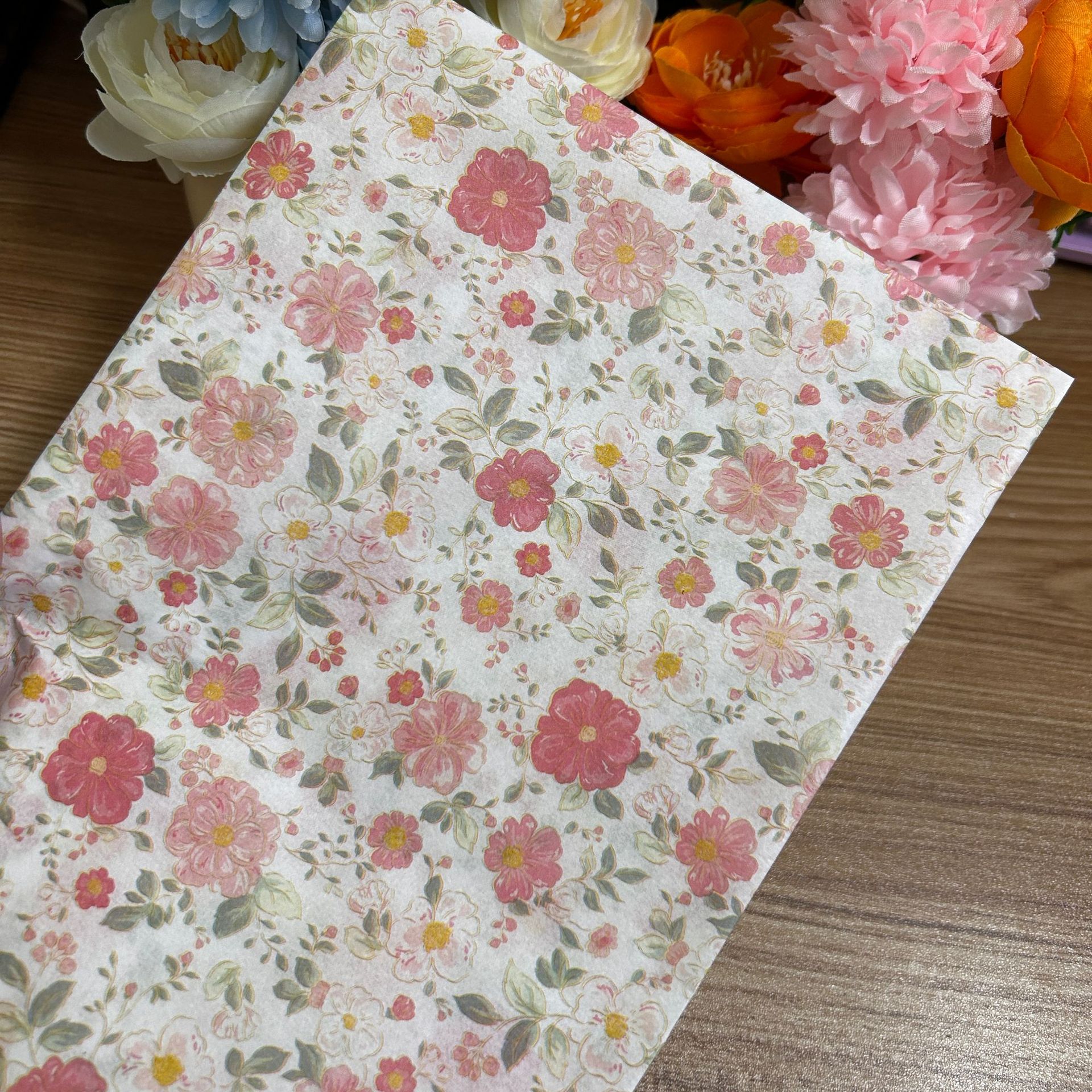 Spot engrosamiento pequeño papel de Sydney floral viento ins papel de regalo impresión impresión papel de copia papel de seda de color