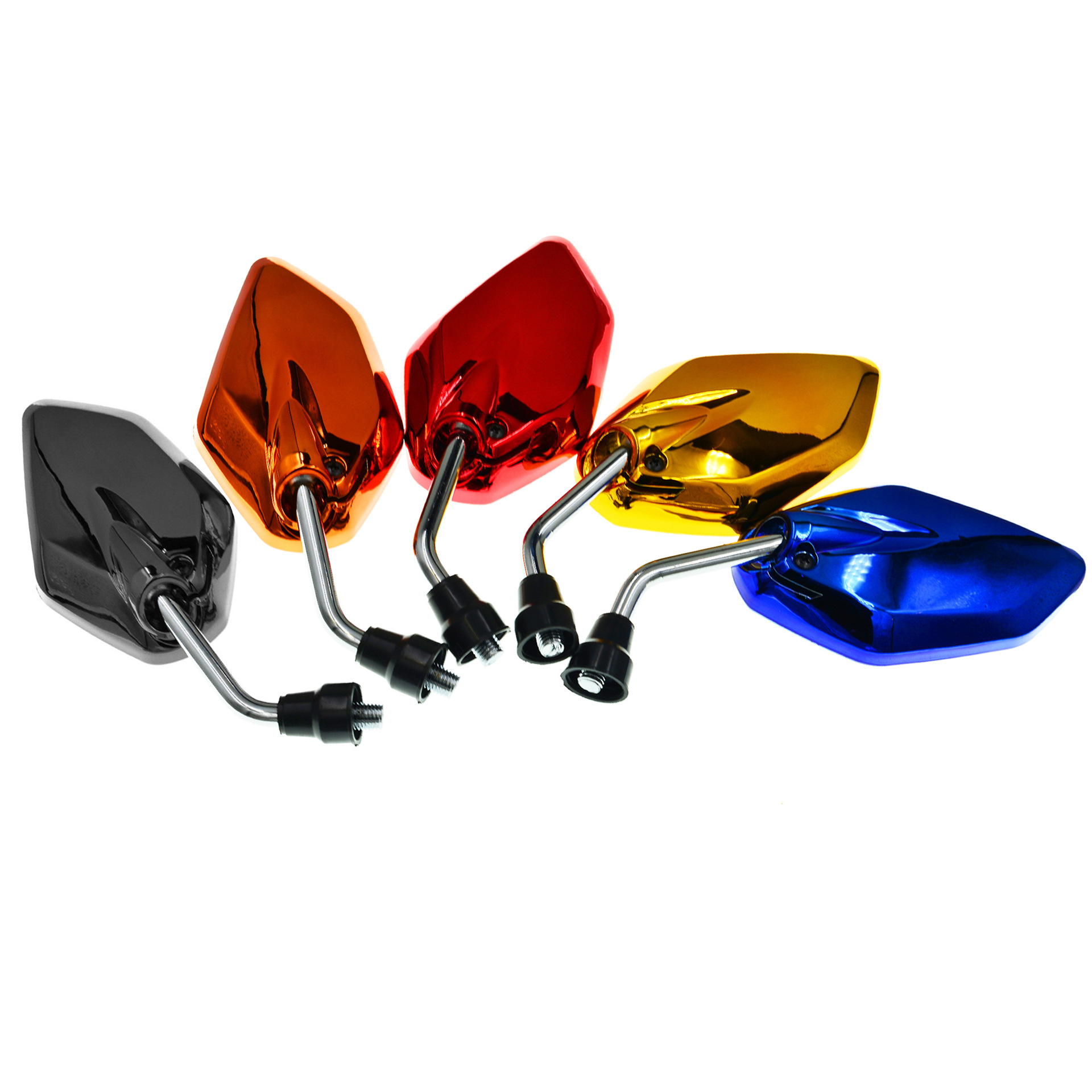Motorcycle modified accessories rearview mirror Scooter electric motorcycle accessories rearview mirror Electroplated reflector wholesale