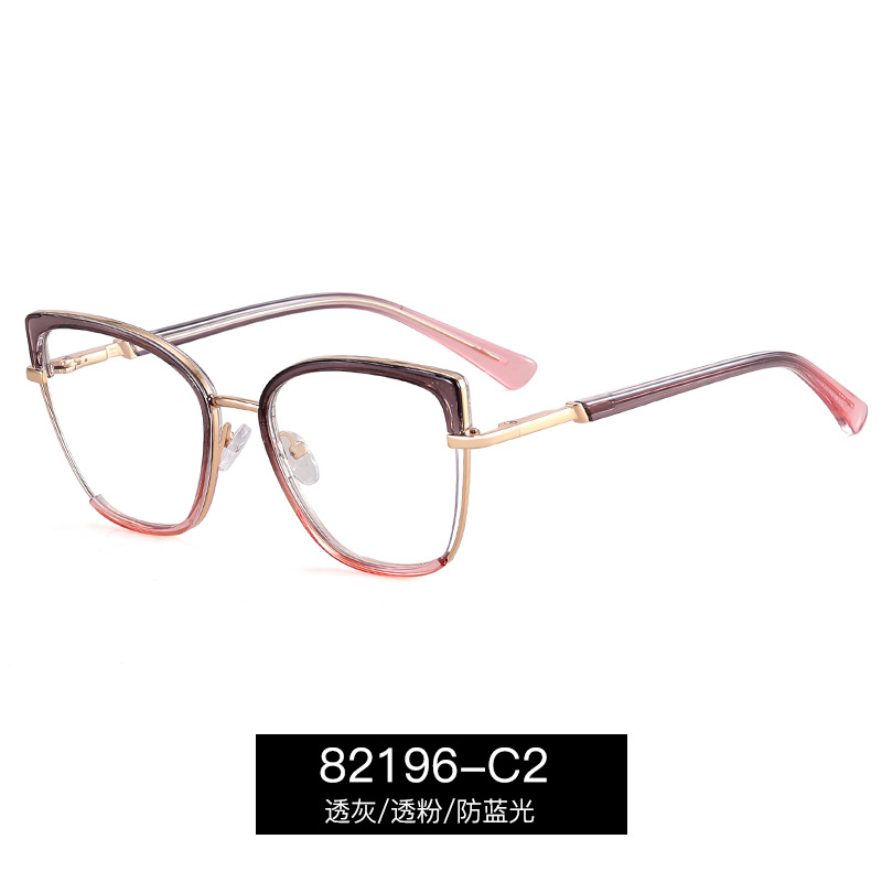 82196 Europa y América TR90 moda degradada marco de gafas ultraligeras marco de gafas de estiramiento facial gafas anti-luz azul gafas de mujer