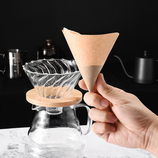 ⊙Hand-Brewed Coffee Filter Paper American Coffee Machine Fan-Shaped Filter and V-Shaped 60 Cone Series Drip Filter