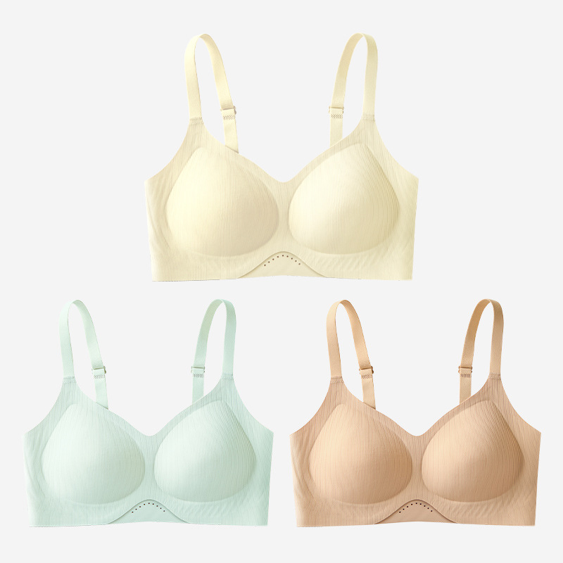 Yixingyao Jelly Soft Support Women's Underwear Anti-Gravity Lifting Big Breasts Showing Small Comfortable Push-Up Bra Without Rims Yixingyao Jelly Soft Support Women's Underwear Anti-Gravity Lifting Big Breasts Showing Small Comfortable Push-Up Bra Without Rims