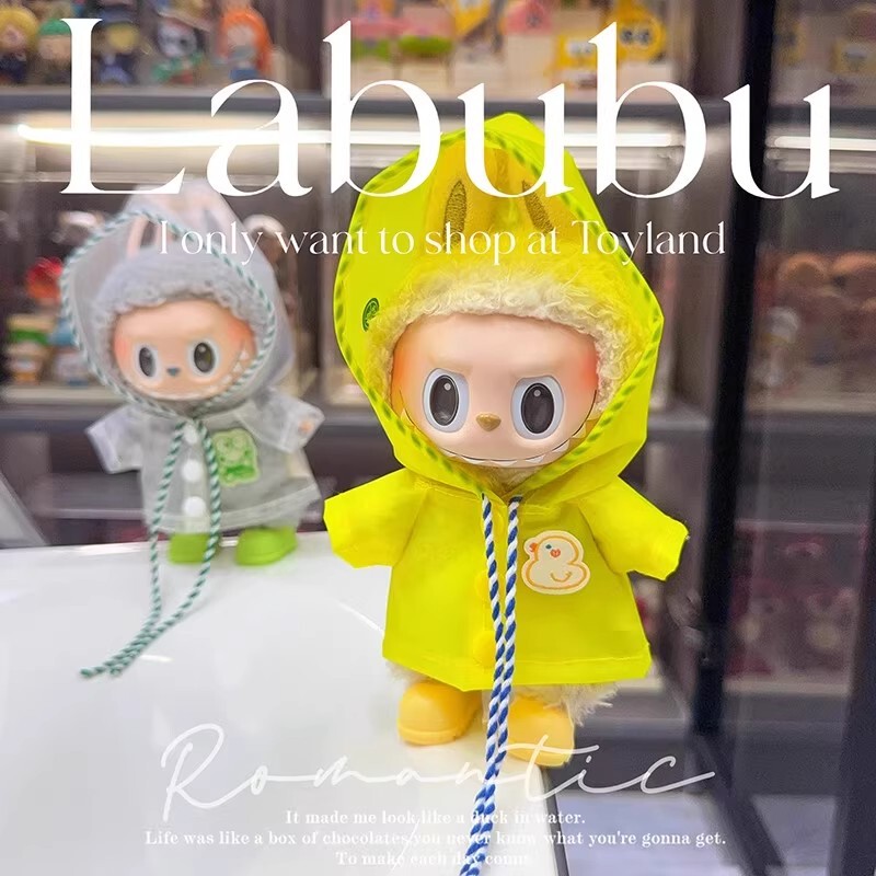 labubu雨衣拉布布娃衣娃鞋三代配件3.0前方高能玩偶公仔衣服套装|undefined