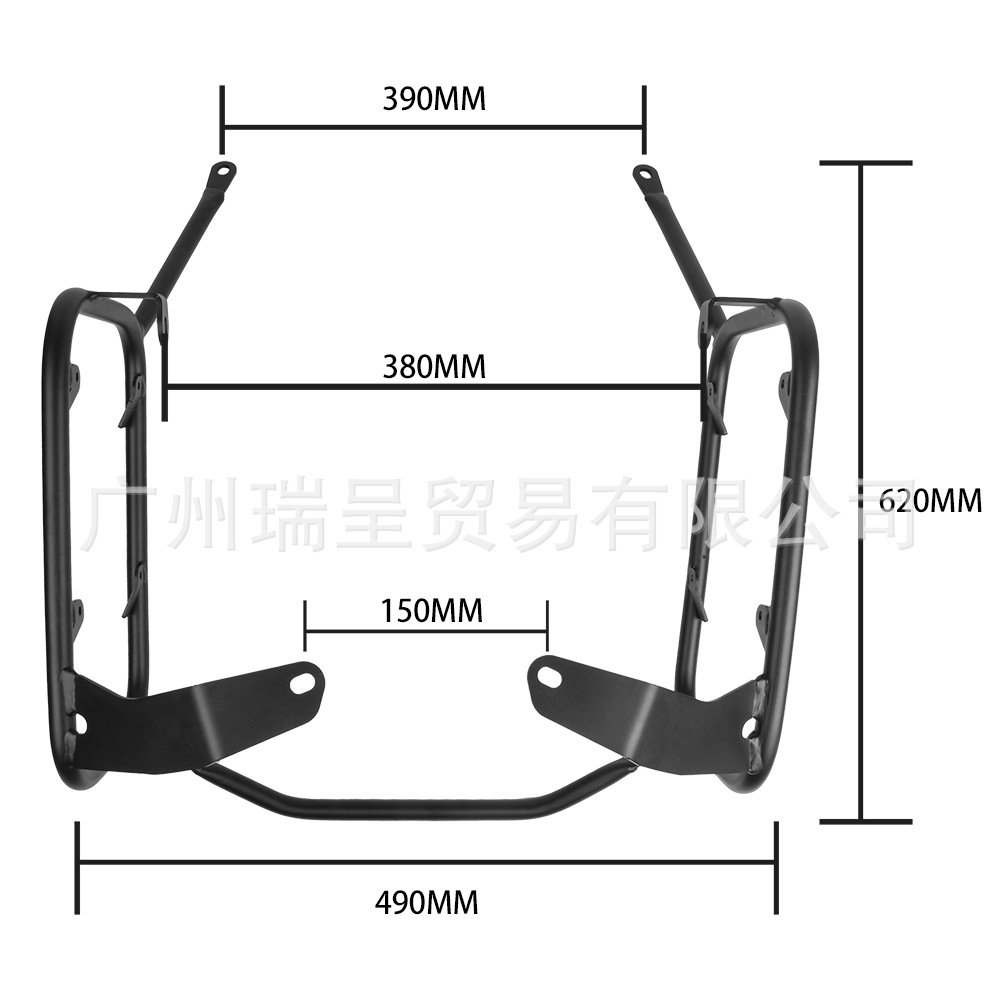 Suitable for Kawasaki Versys650 2010-2014 luggage rack, three-box bracket, side box tail rack